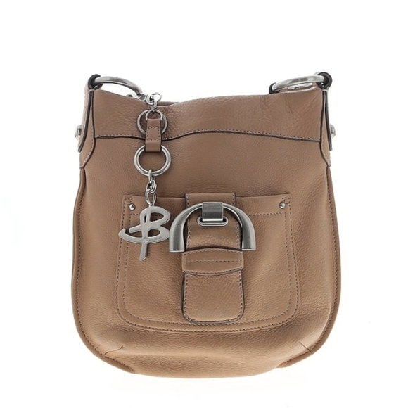B.Makowsky Westbourne Conv. Crossbody Bucket - Tan Leather - Picture 1 of 14